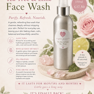 Aloe Face Wash with Rose Quartz, Tea Tree & Lime
