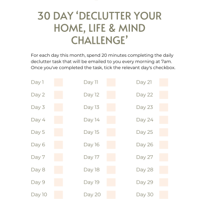 30 Day Declutter Resource