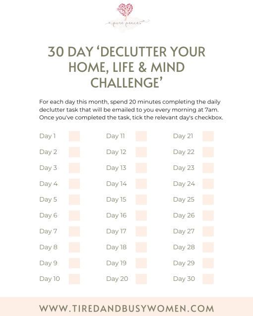 30 Day Declutter Resource