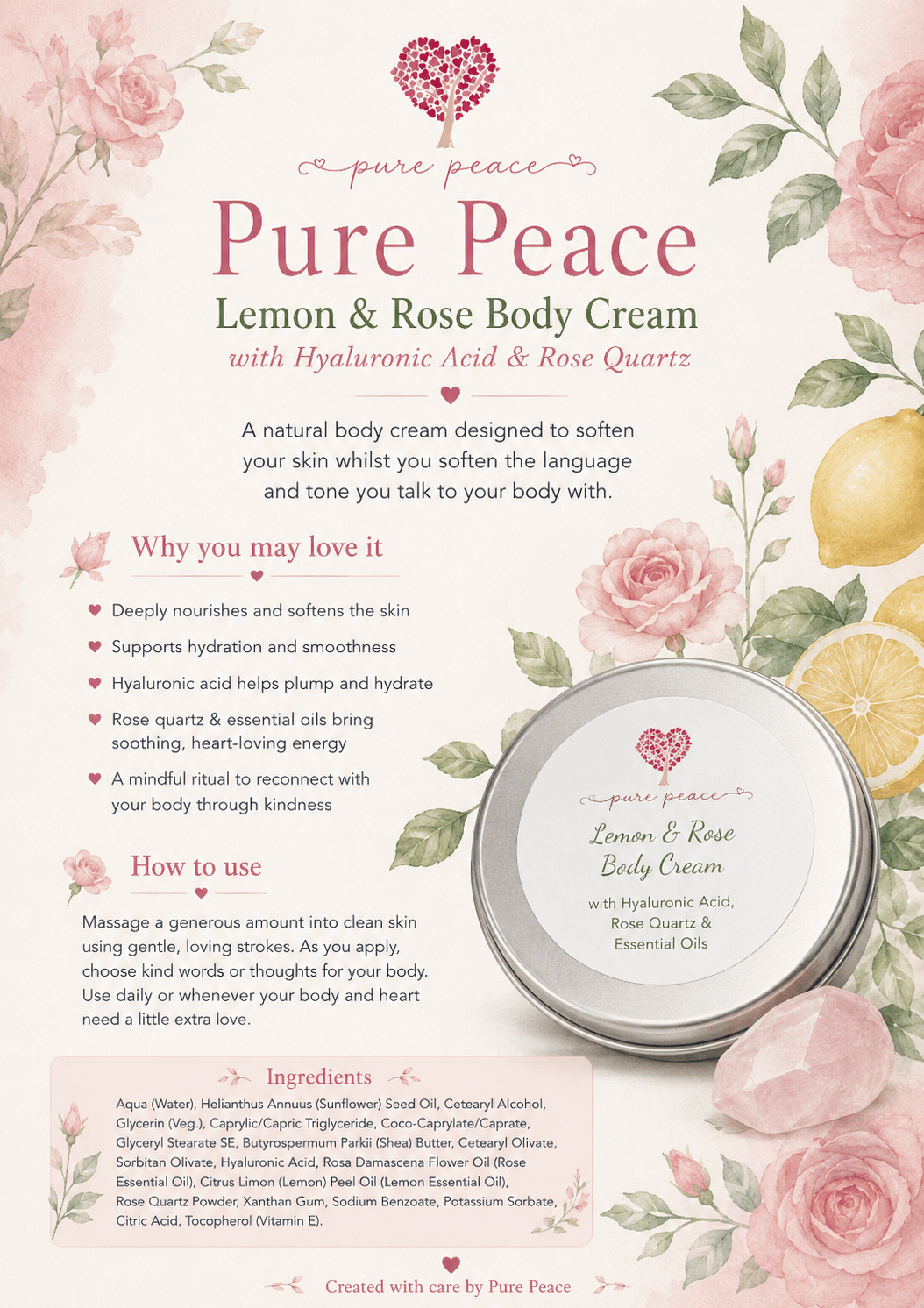 Lemon & Rose Body Cream